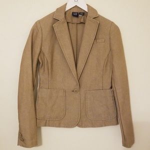 GAP camel blazer jacket tan suit